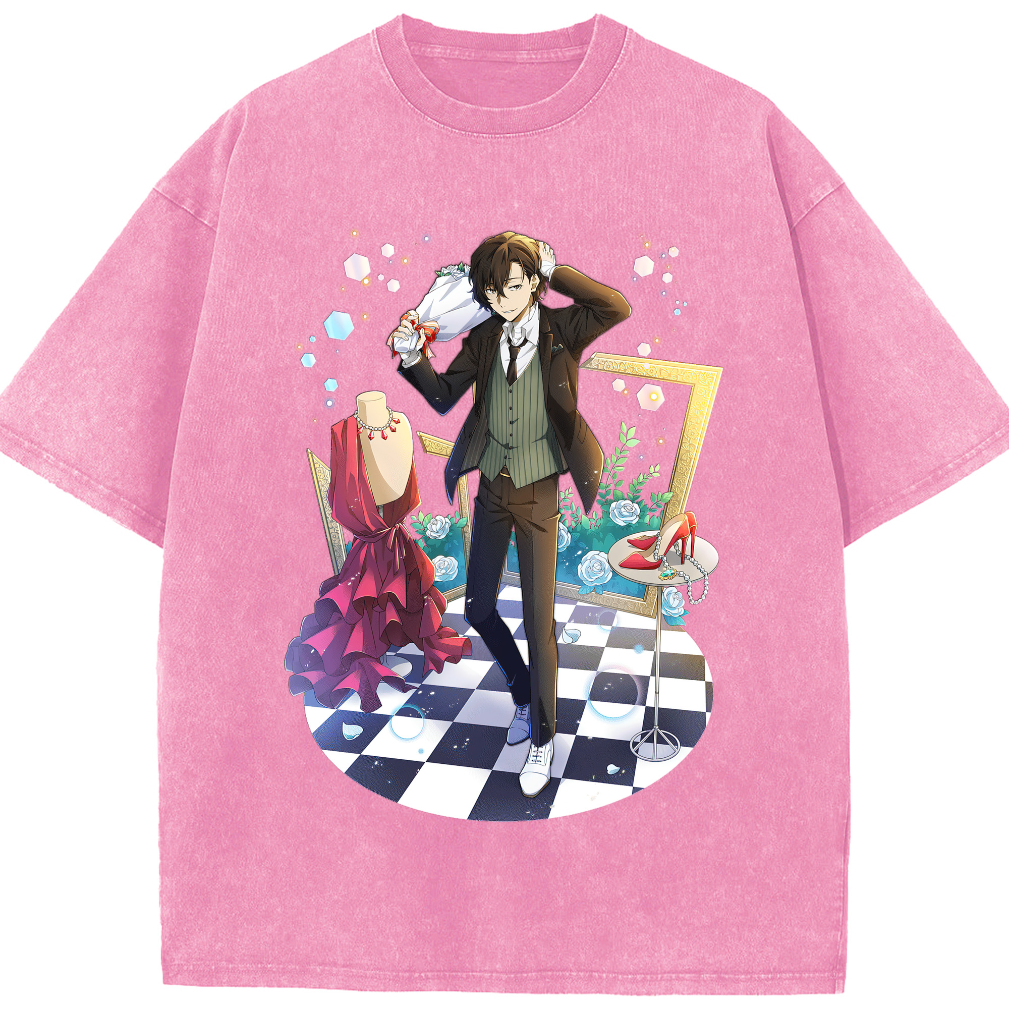 （画像用） 文豪ストレイドッグス Bungo Stray Dogs 綿100% ヴィンテージ風 半袖Tシャツ（フロントプリント）